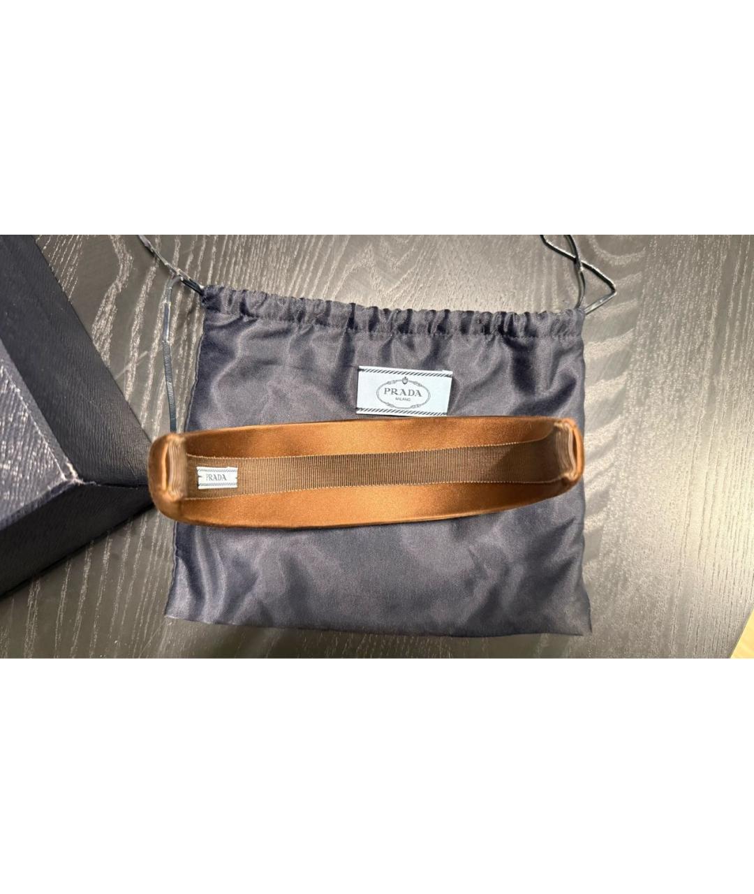 PRADA Коричневый ободок, фото 5