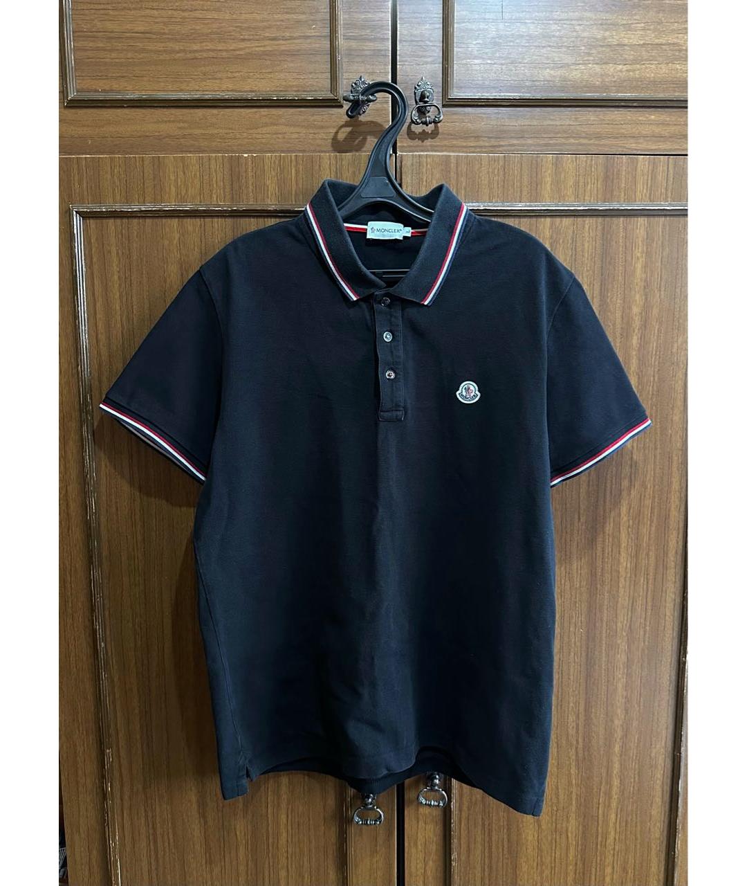 MONCLER Черная хлопковая футболка, фото 8