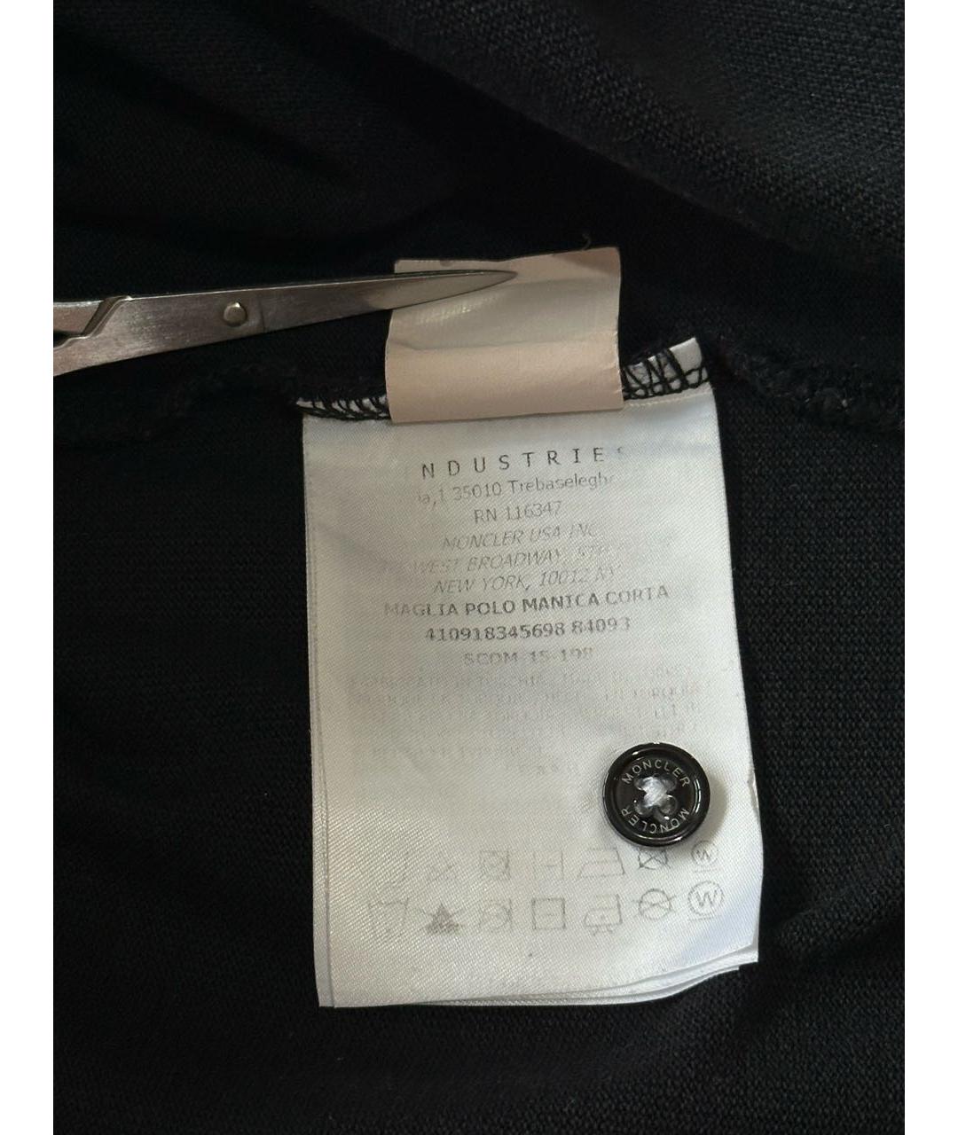 MONCLER Черная хлопковая футболка, фото 7