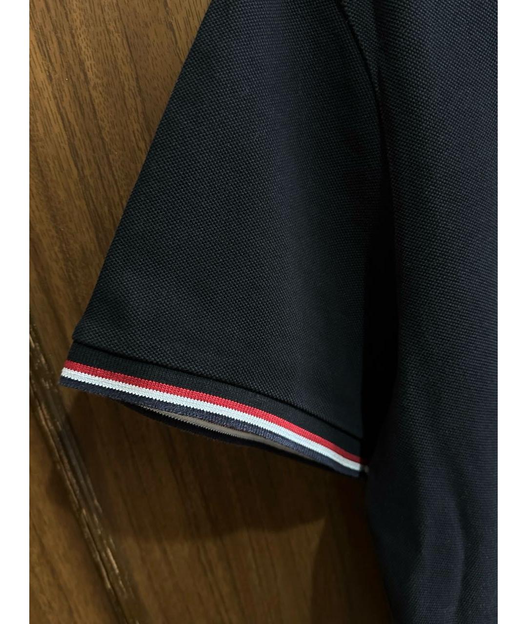 MONCLER Черная хлопковая футболка, фото 3