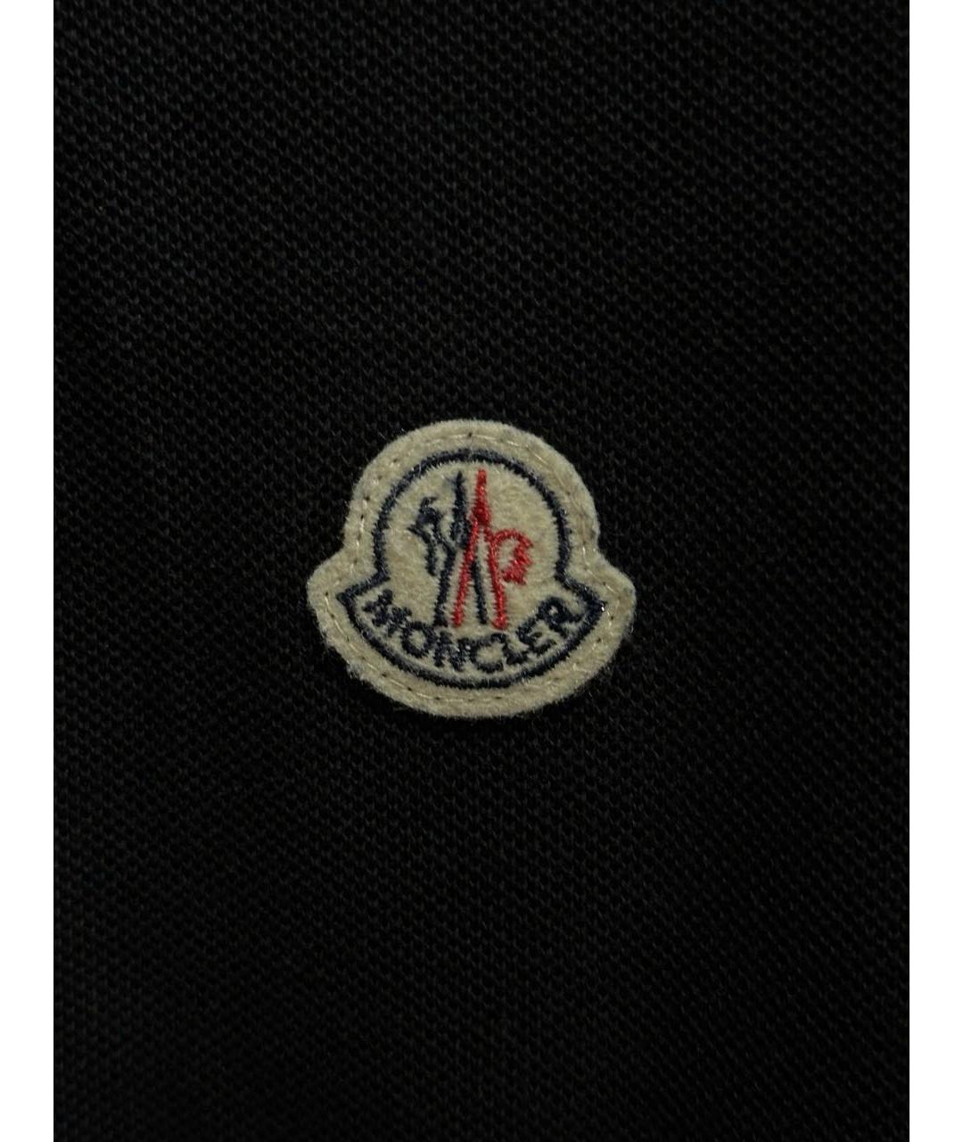 MONCLER Черная хлопковая футболка, фото 5