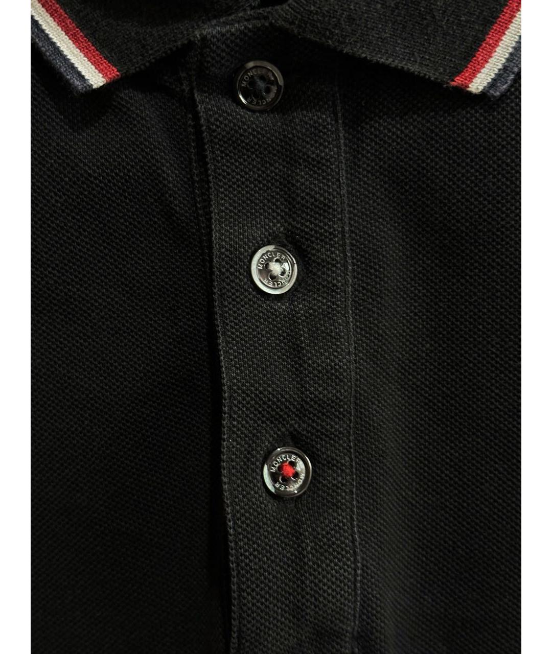 MONCLER Черная хлопковая футболка, фото 2