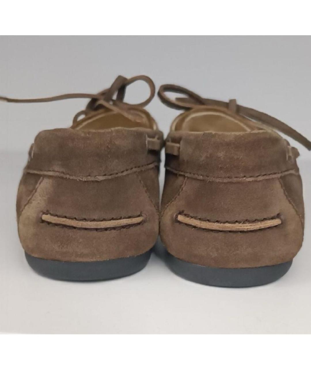 MIU MIU Коричневые замшевые мокасины, фото 4