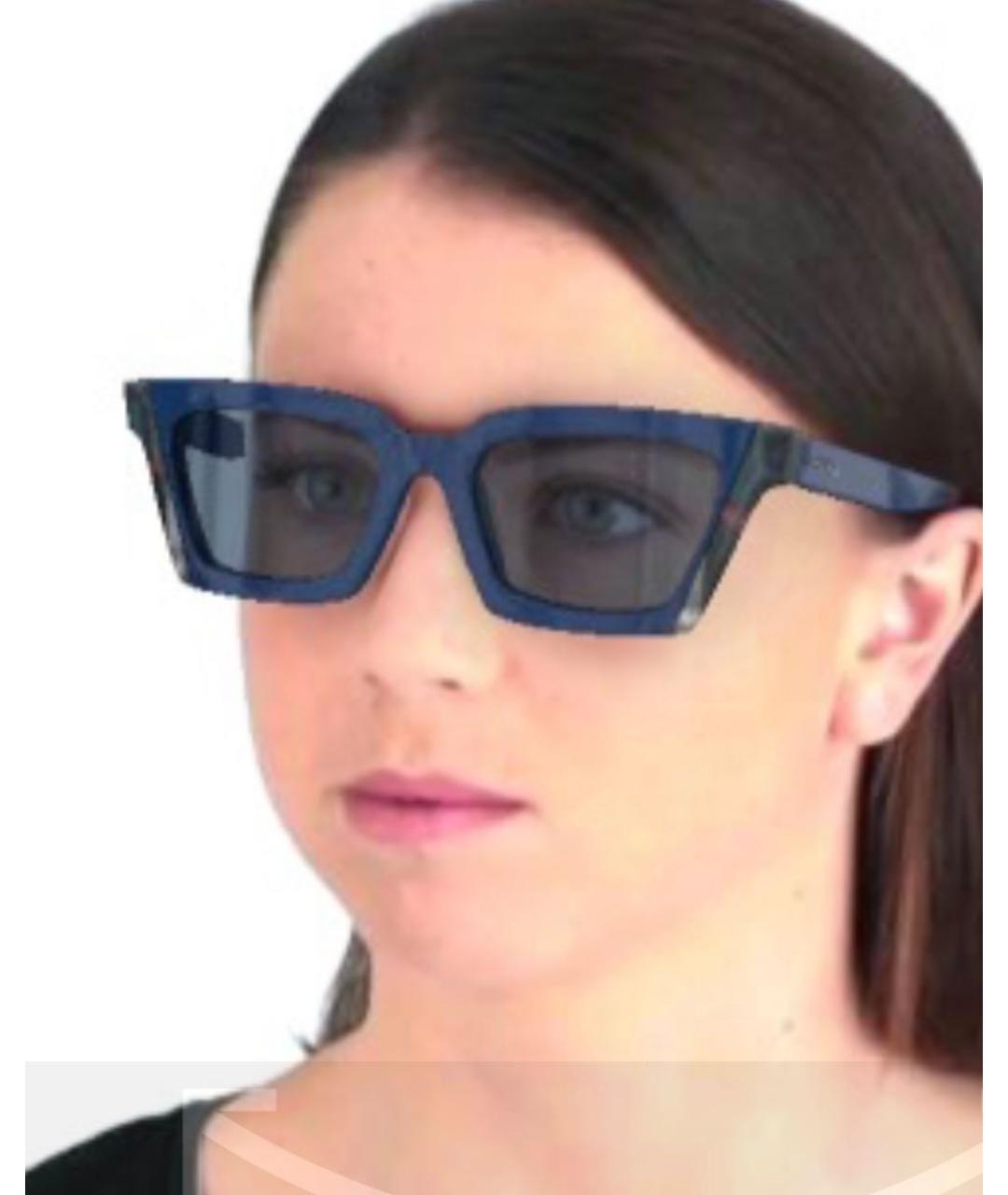 BURBERRY Синие пластиковые солнцезащитные очки, фото 7