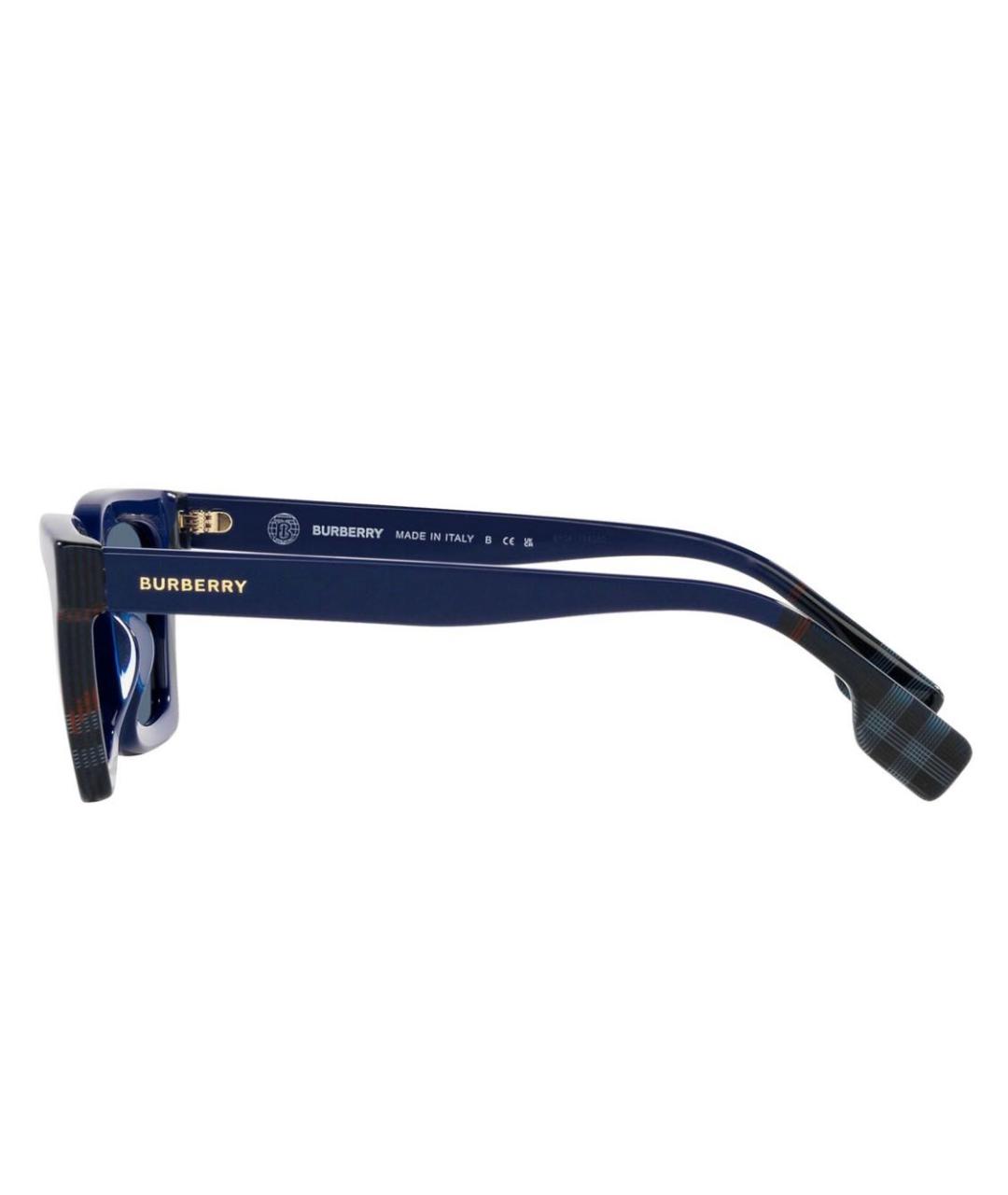 BURBERRY Синие пластиковые солнцезащитные очки, фото 3