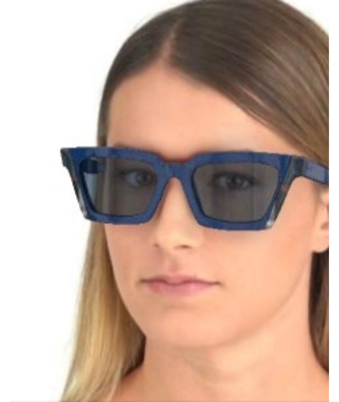 BURBERRY Синие пластиковые солнцезащитные очки, фото 6