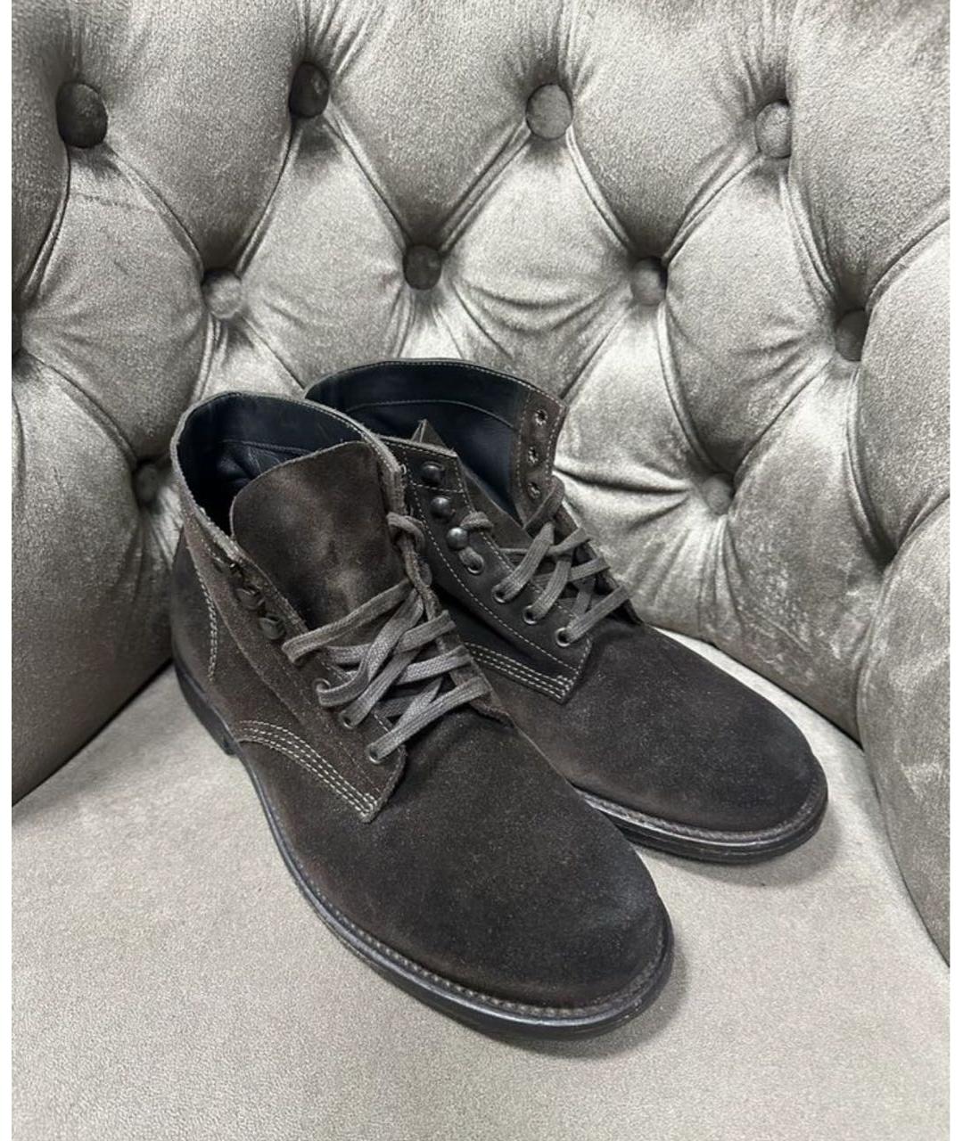 BOTTEGA VENETA Коричневые высокие ботинки, фото 4