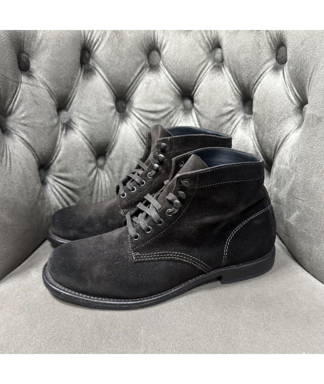 BOTTEGA VENETA Коричневые высокие ботинки, фото 5