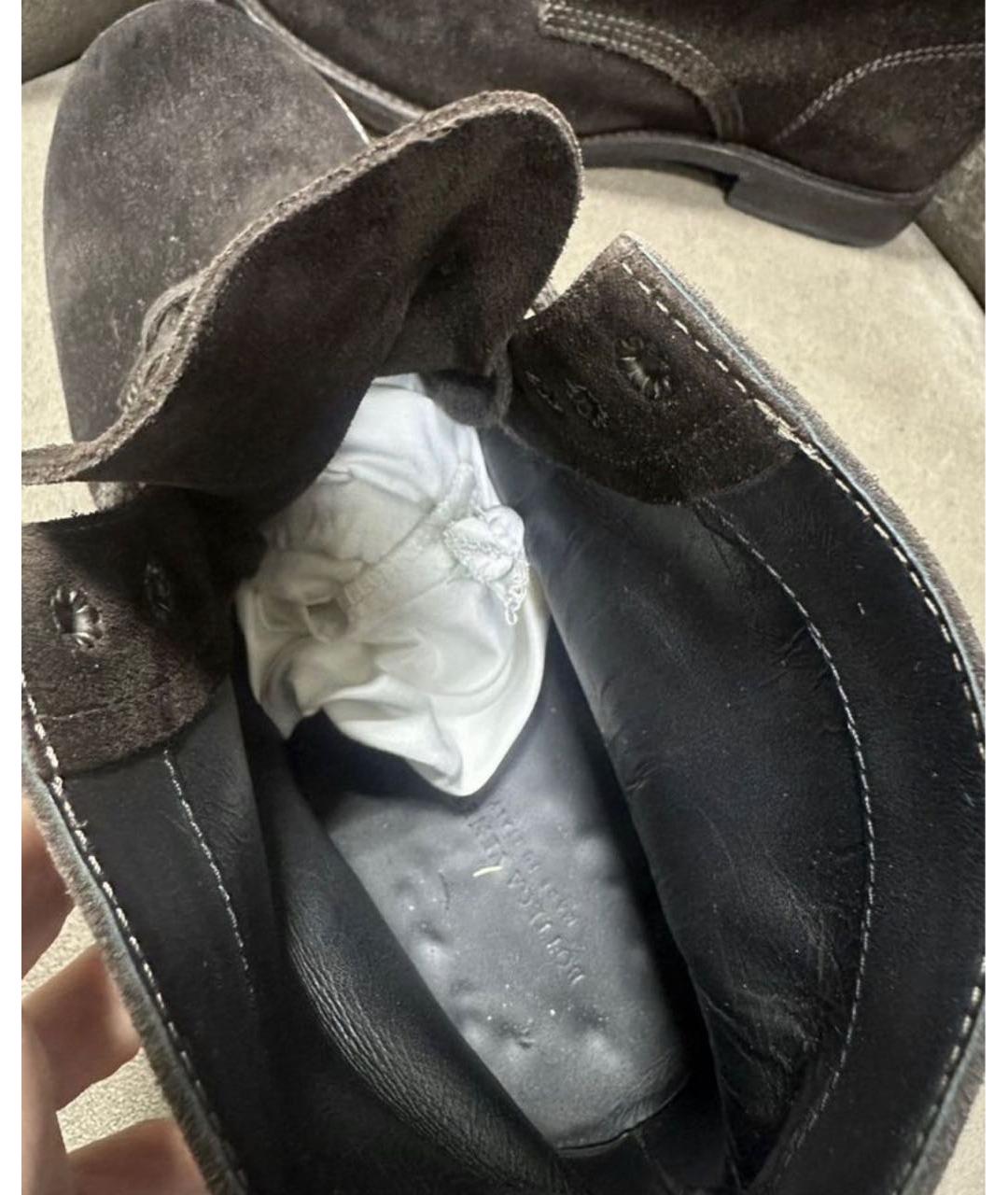 BOTTEGA VENETA Коричневые высокие ботинки, фото 3