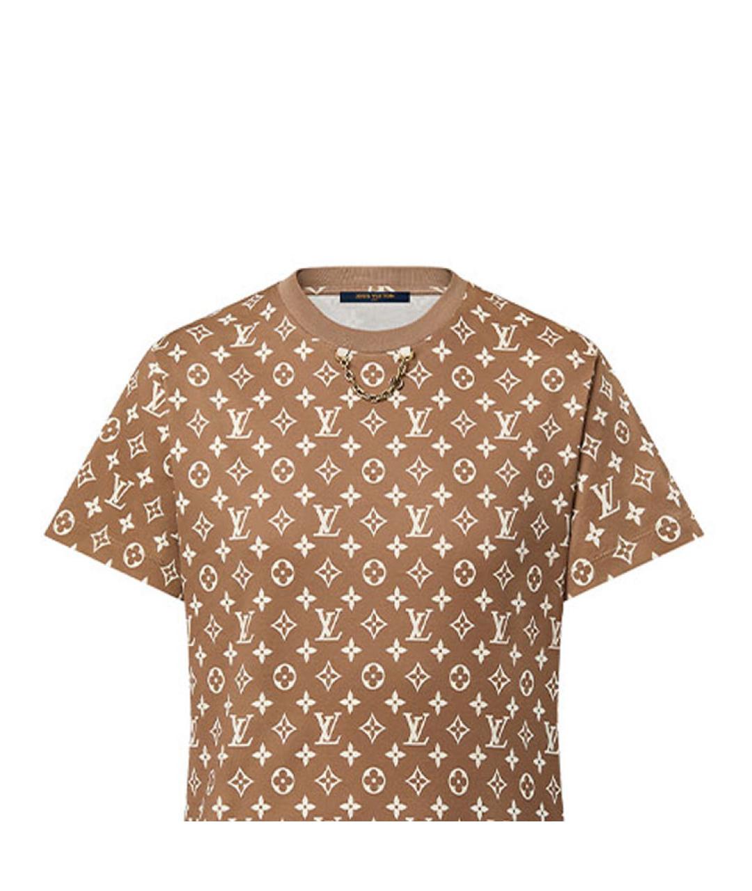 LOUIS VUITTON Коричневая футболка, фото 5