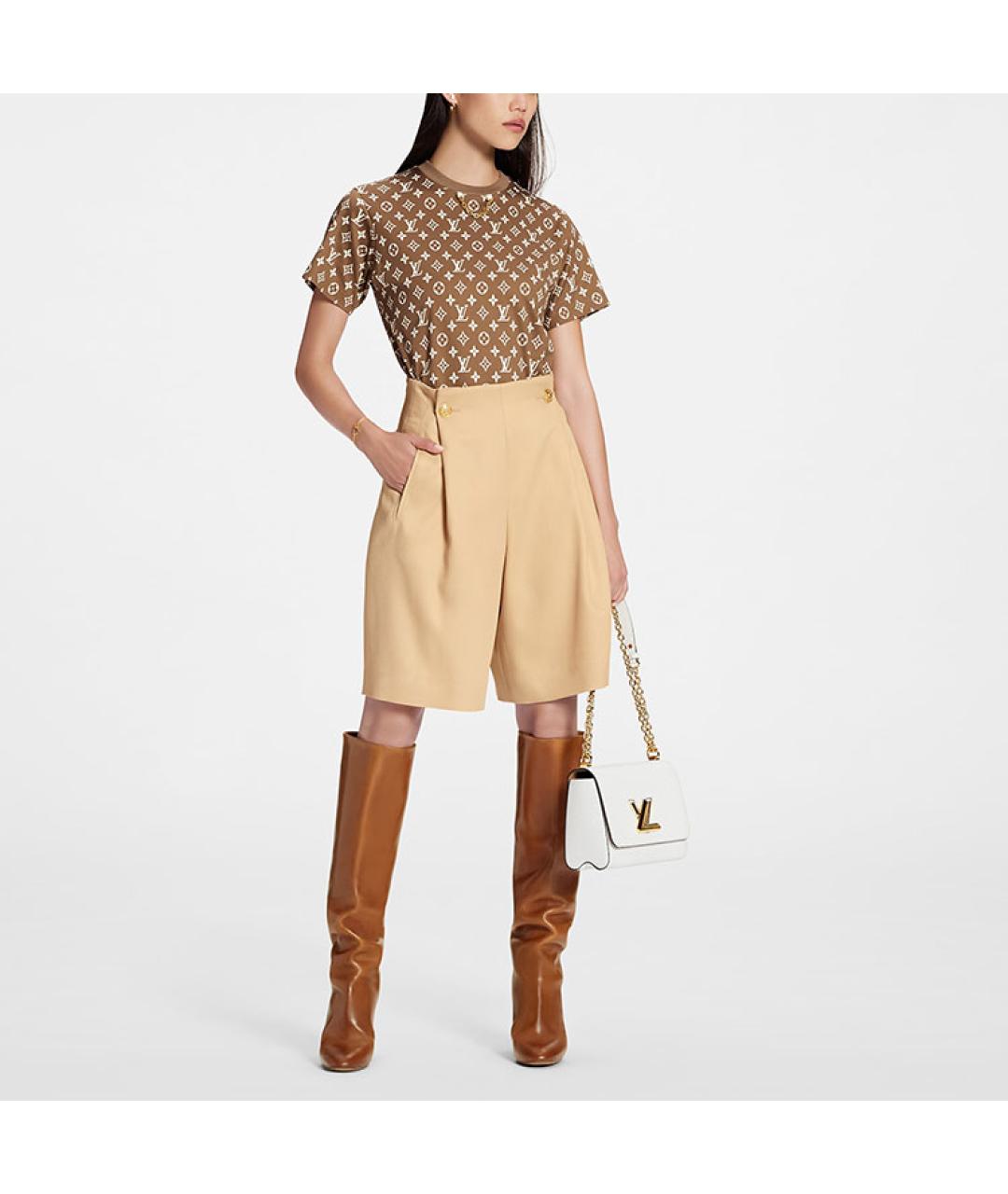 LOUIS VUITTON Коричневая футболка, фото 4
