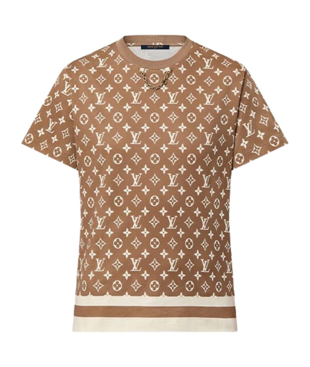 LOUIS VUITTON Коричневая футболка, фото 1