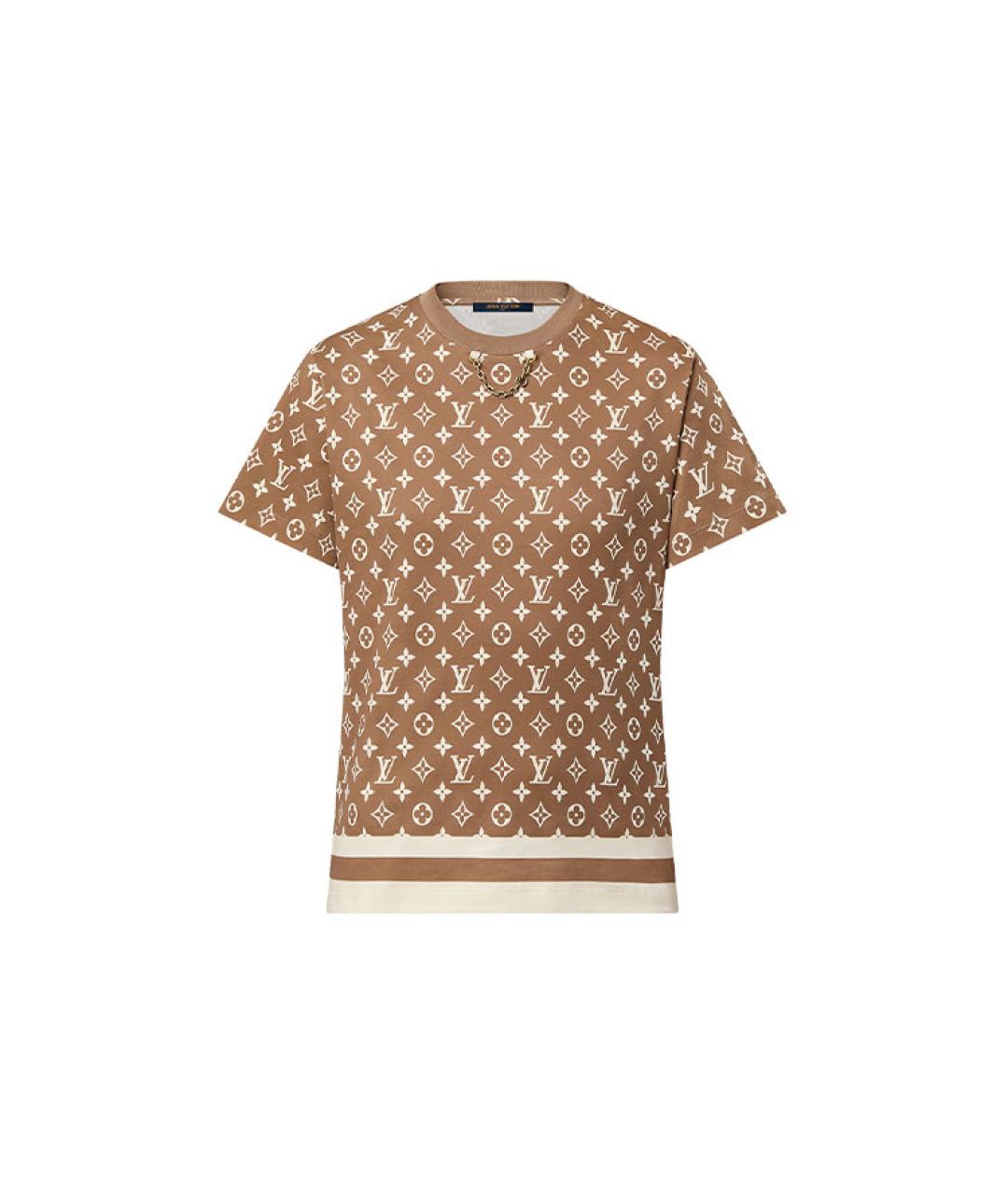 LOUIS VUITTON Коричневая футболка, фото 6