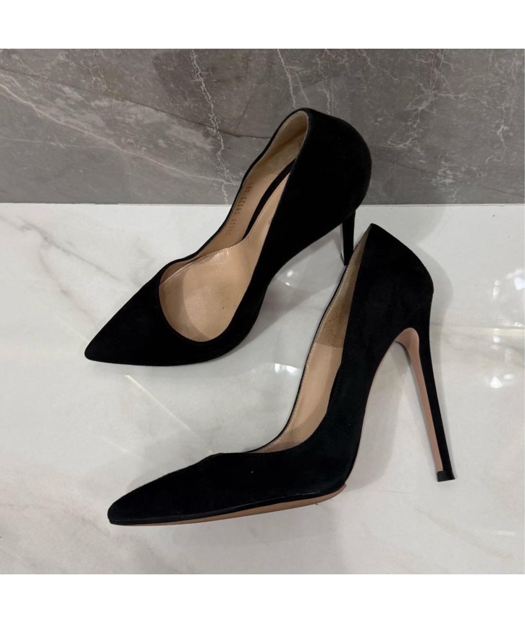 GIANVITO ROSSI Черные замшевые туфли, фото 6