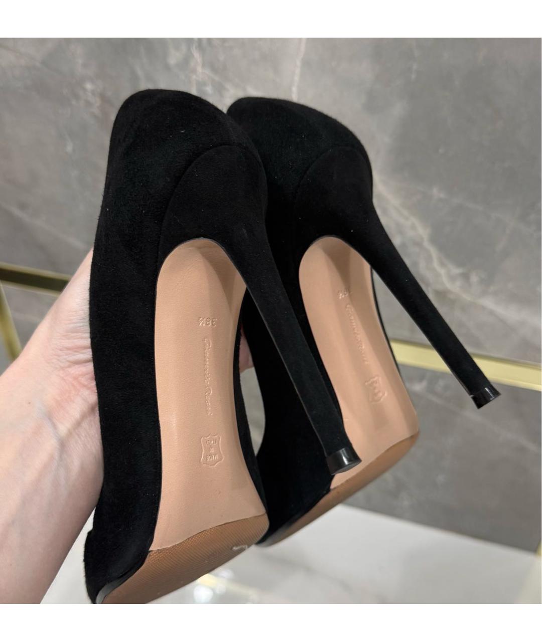 GIANVITO ROSSI Черные замшевые туфли, фото 5