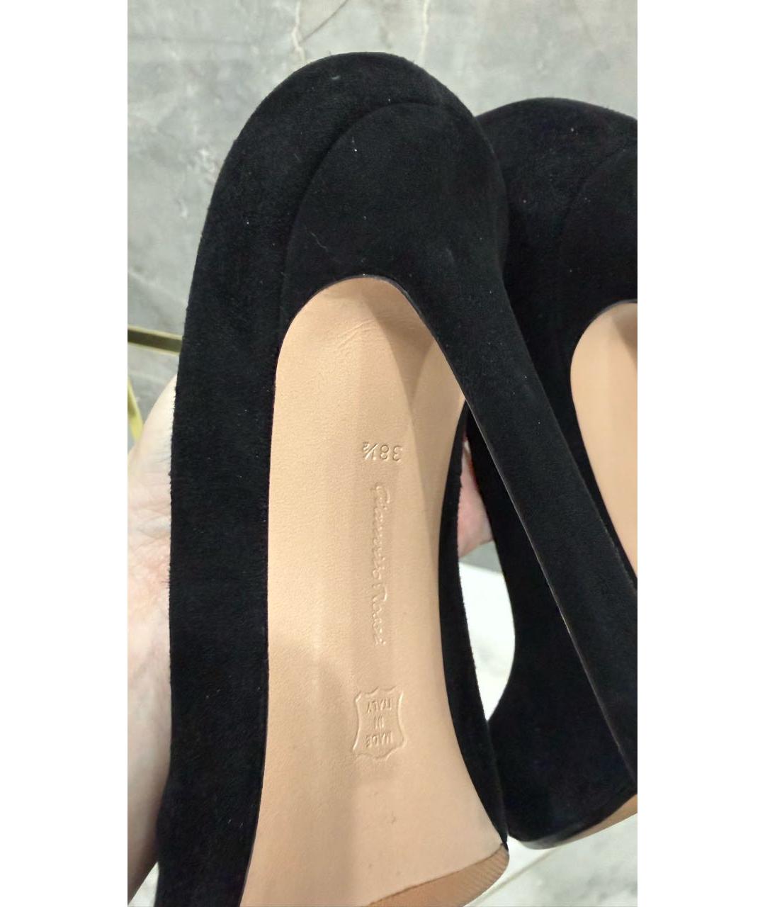 GIANVITO ROSSI Черные замшевые туфли, фото 4