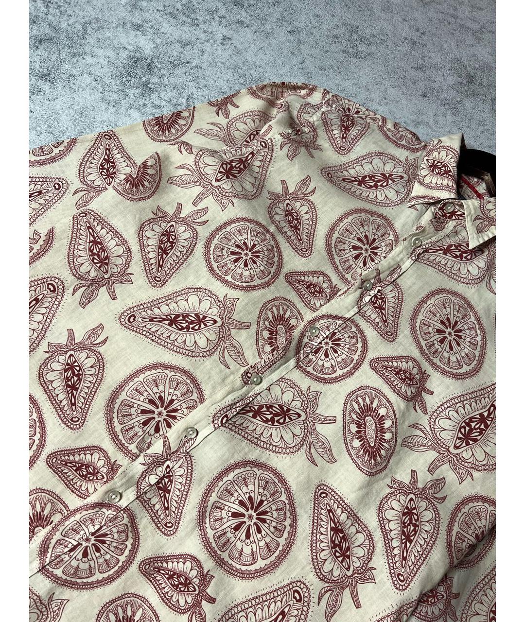 VILEBREQUIN Бежевая льняная кэжуал рубашка, фото 6