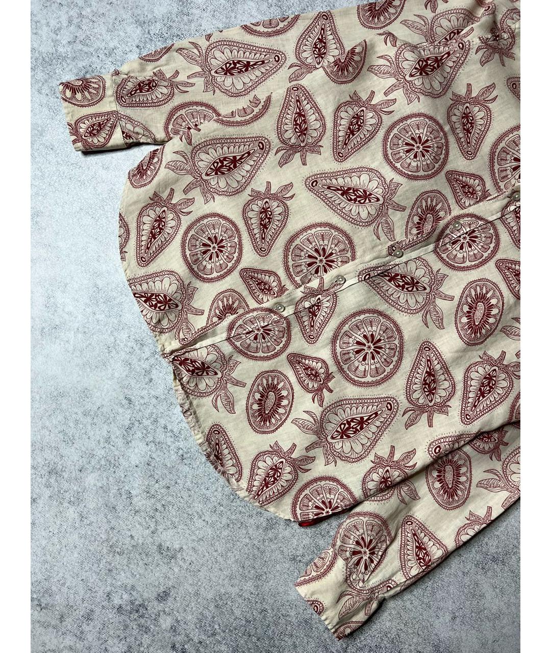 VILEBREQUIN Бежевая льняная кэжуал рубашка, фото 5