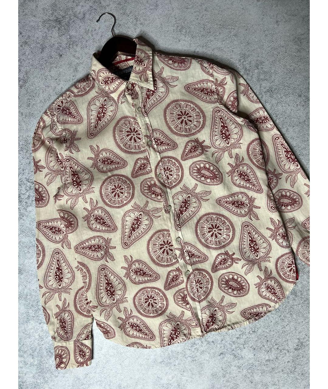 VILEBREQUIN Бежевая льняная кэжуал рубашка, фото 3