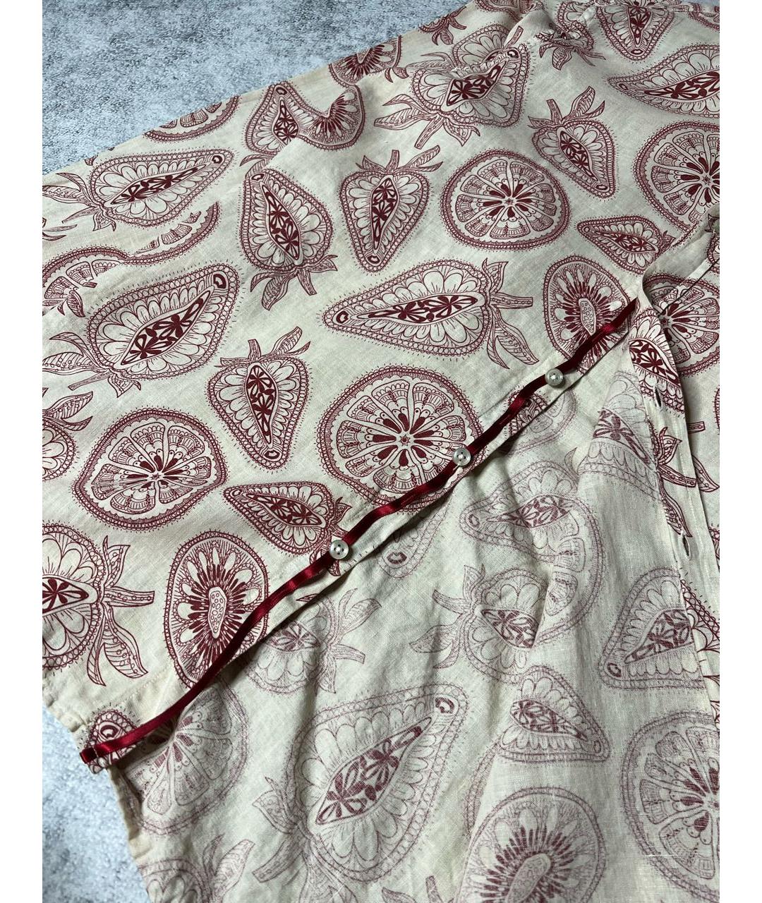 VILEBREQUIN Бежевая льняная кэжуал рубашка, фото 7