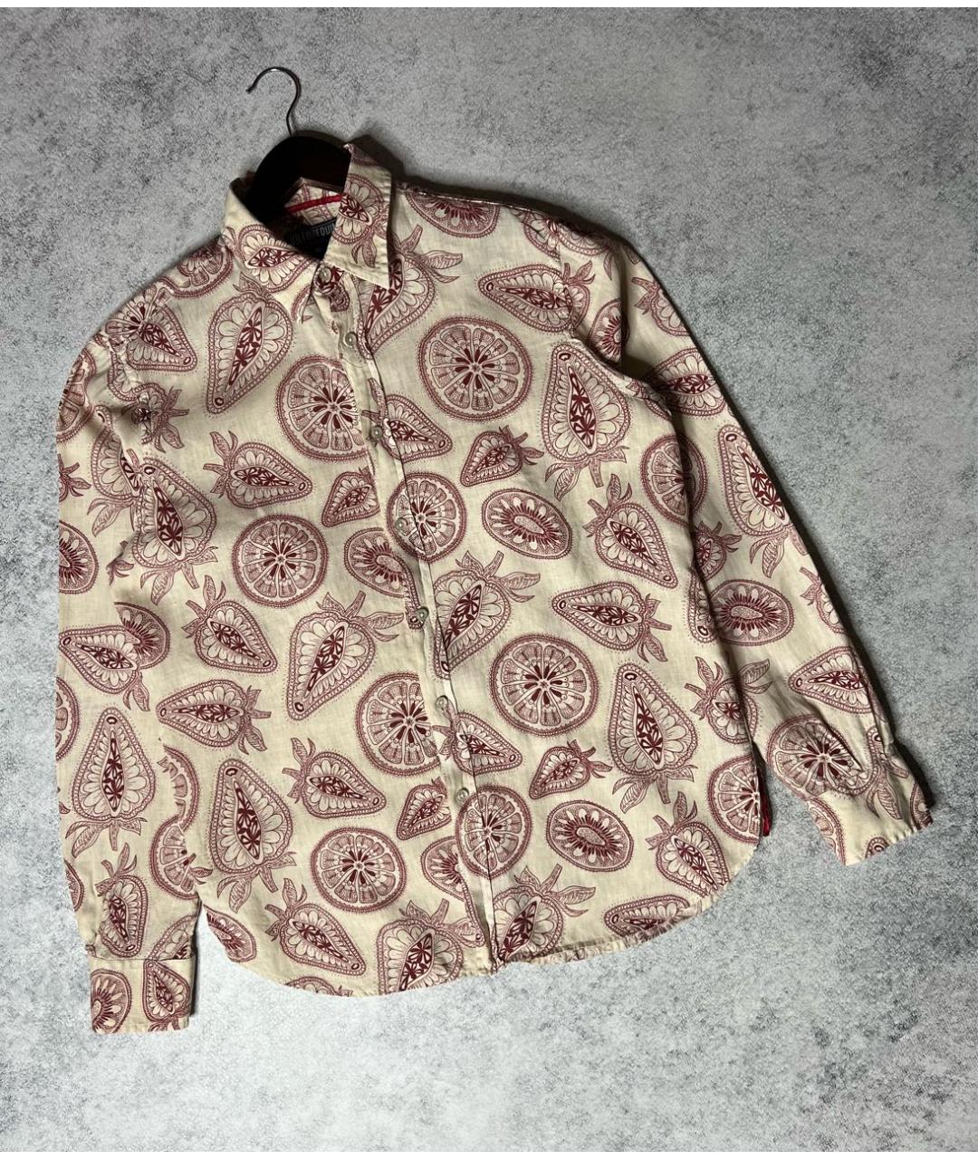 VILEBREQUIN Бежевая льняная кэжуал рубашка, фото 9