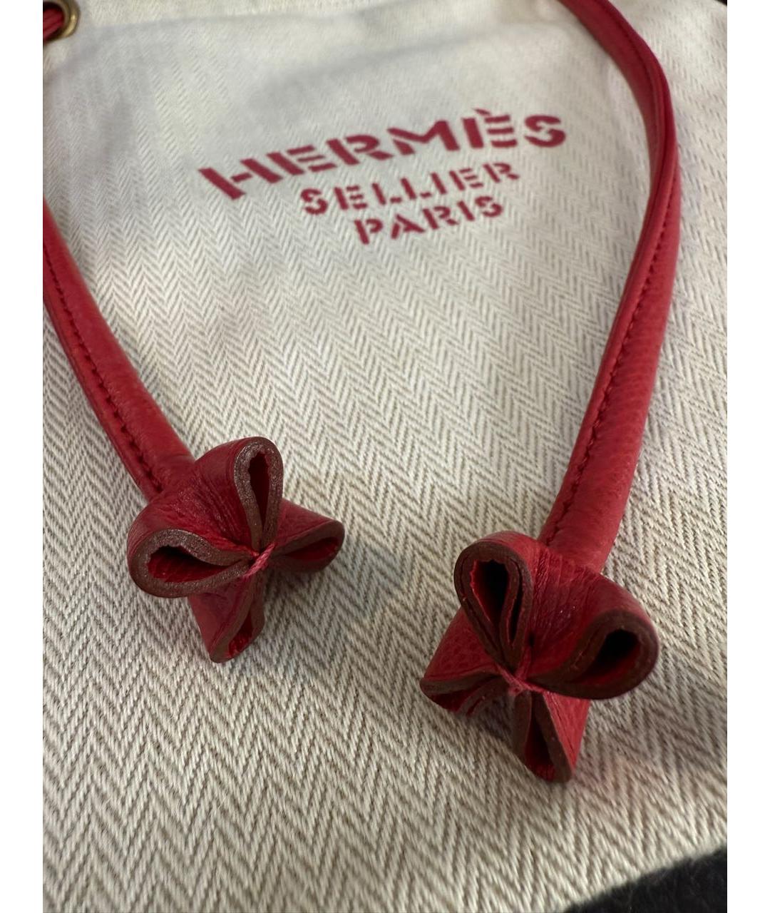 HERMES Бежевая тканевая пляжная сумка, фото 6