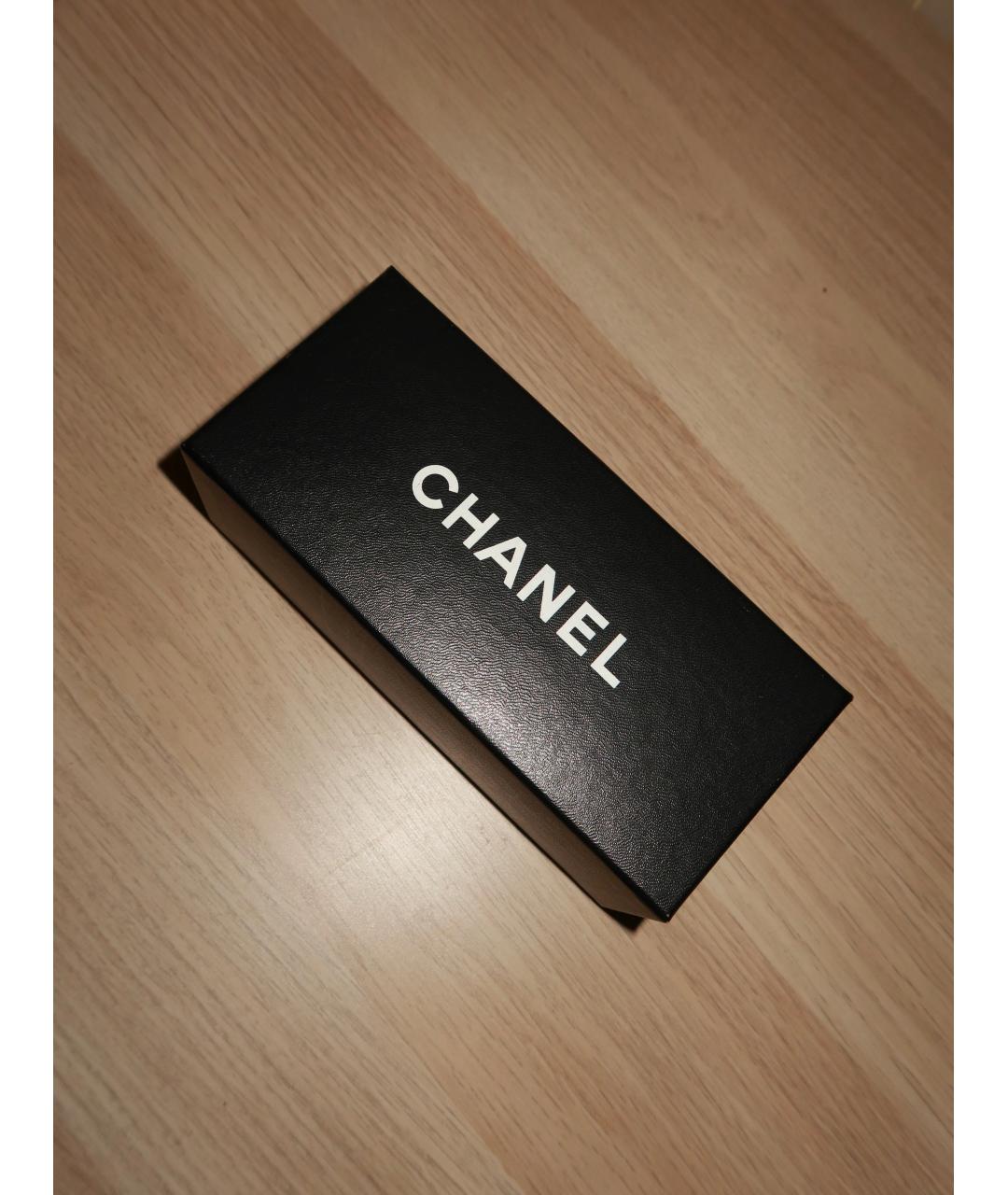 CHANEL Коричневые металлические солнцезащитные очки, фото 4