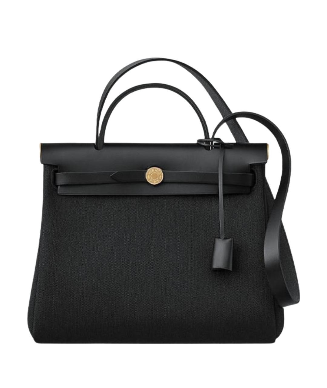 HERMES Черная сумка с короткими ручками, фото 1