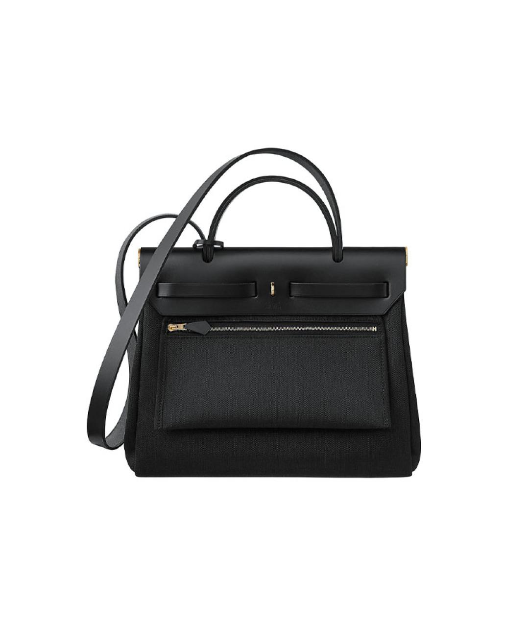 HERMES Черная сумка с короткими ручками, фото 3