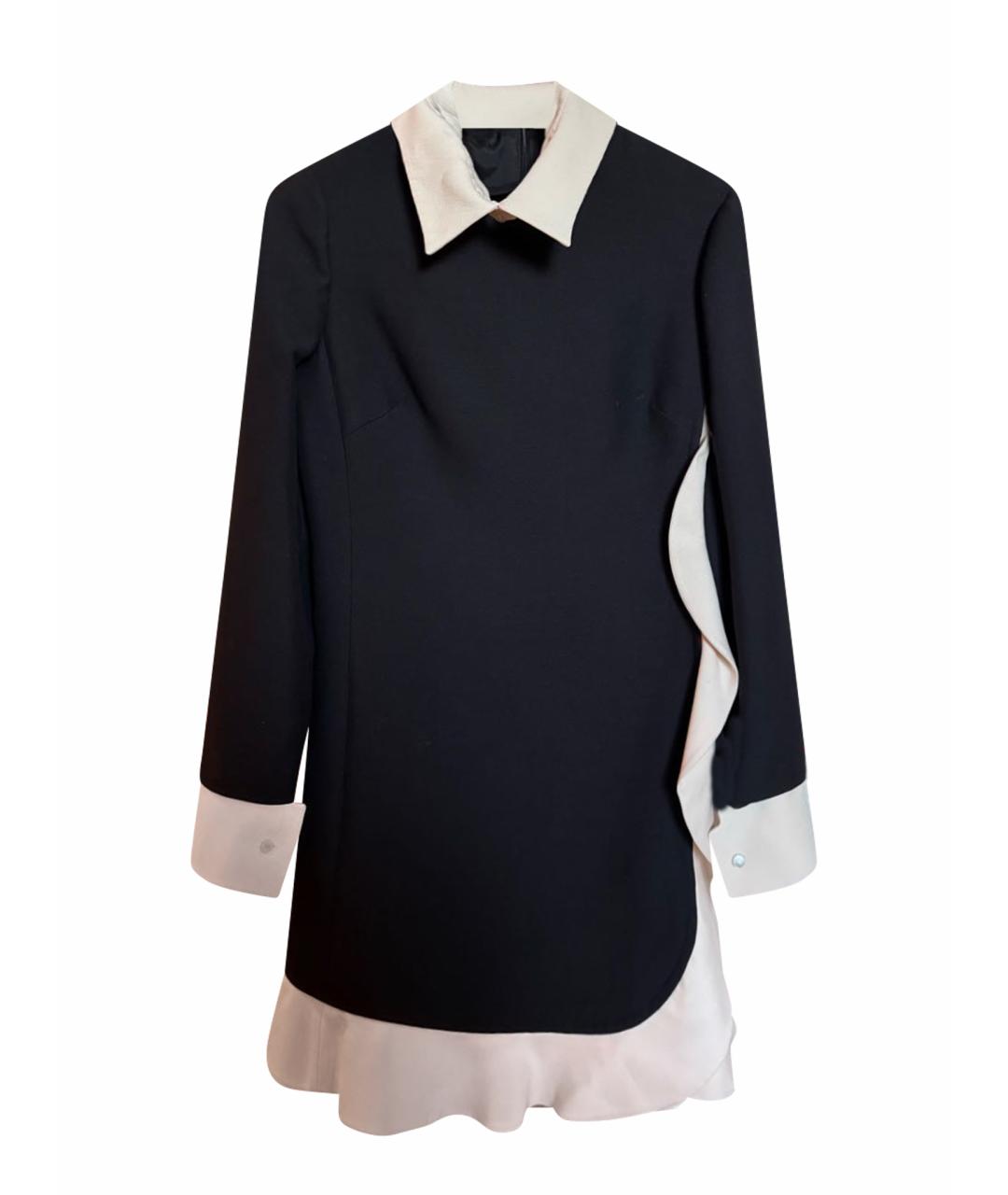 VALENTINO Черное атласное вечернее платье, фото 1