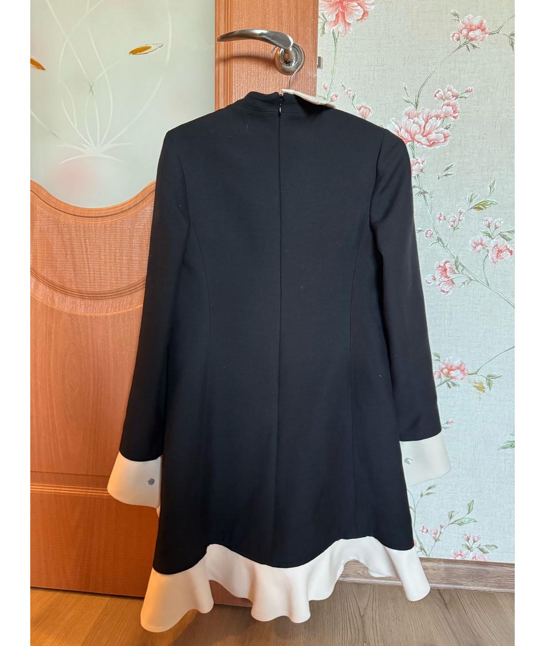 VALENTINO Черное атласное вечернее платье, фото 2