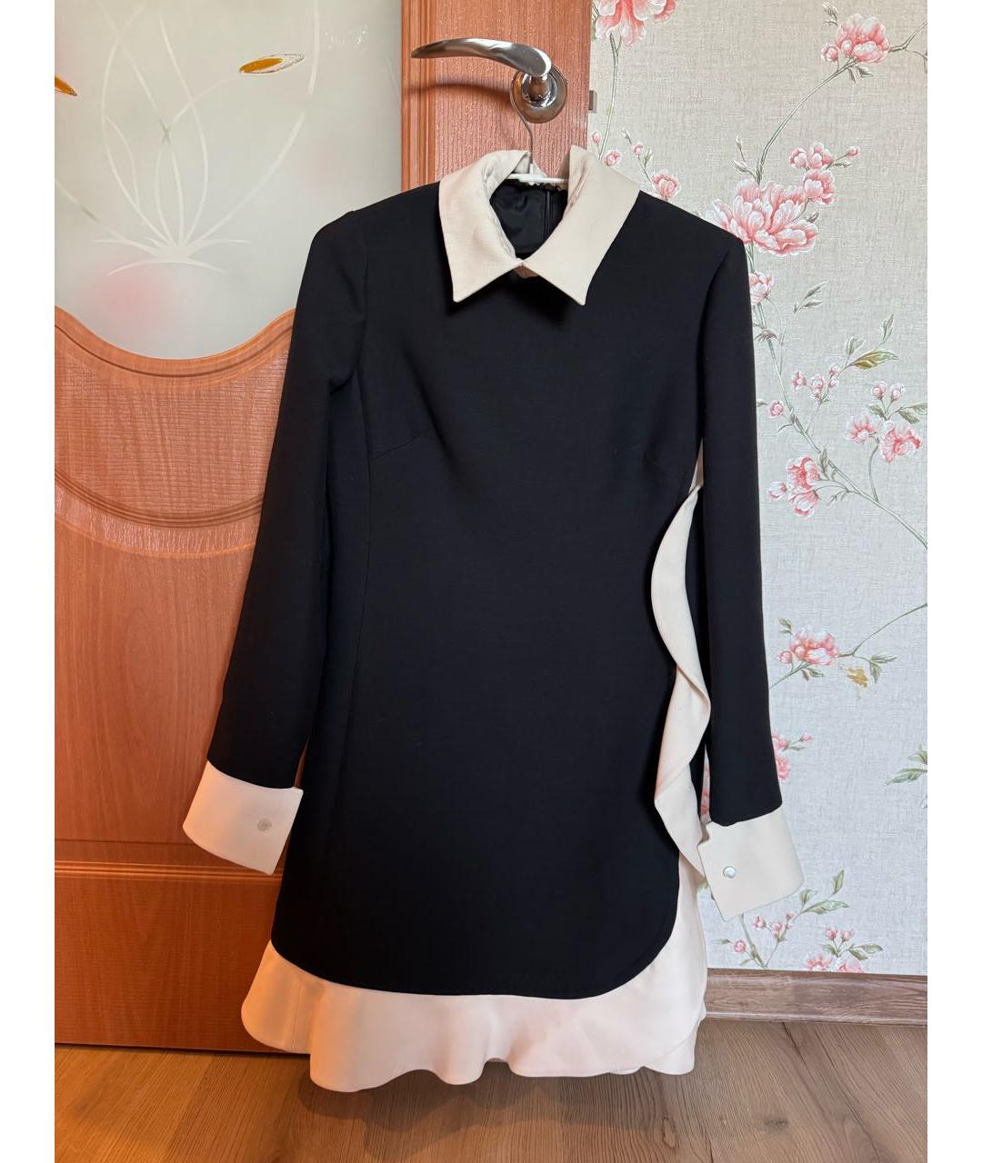 VALENTINO Черное атласное вечернее платье, фото 5