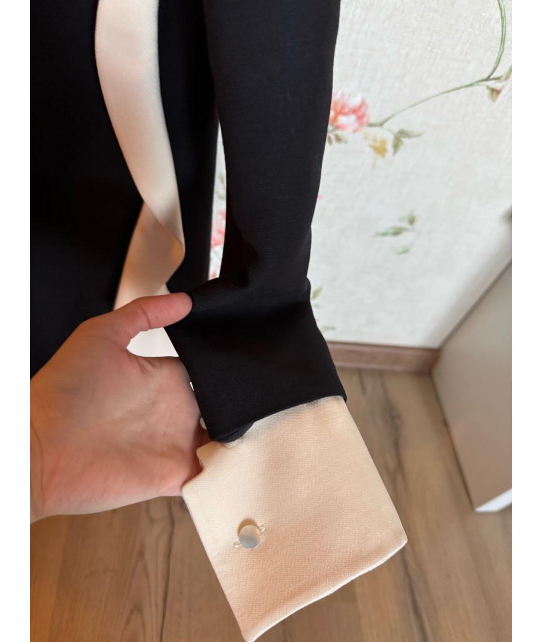 VALENTINO Черное атласное вечернее платье, фото 4