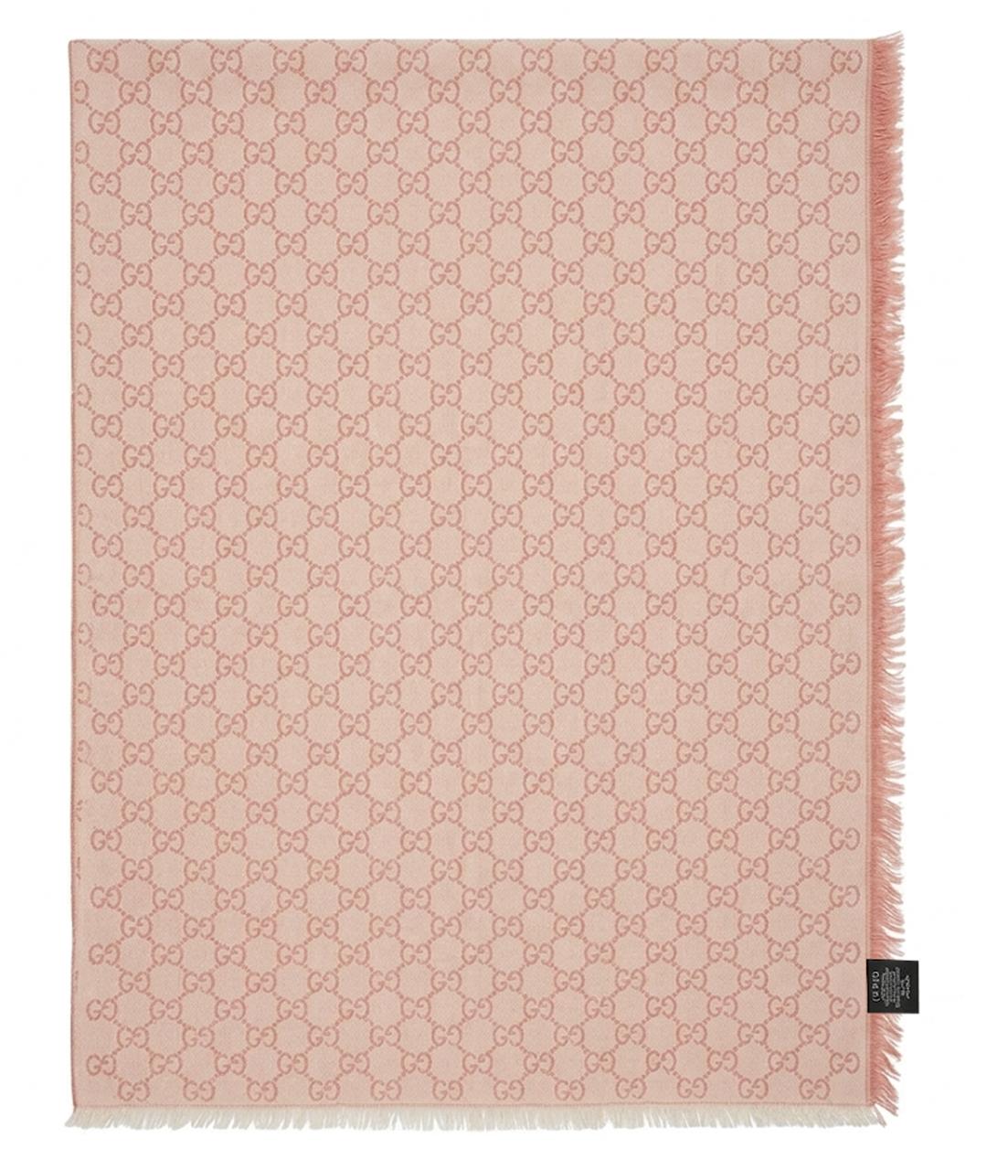 GUCCI Коралловый шерстяной платок, фото 1
