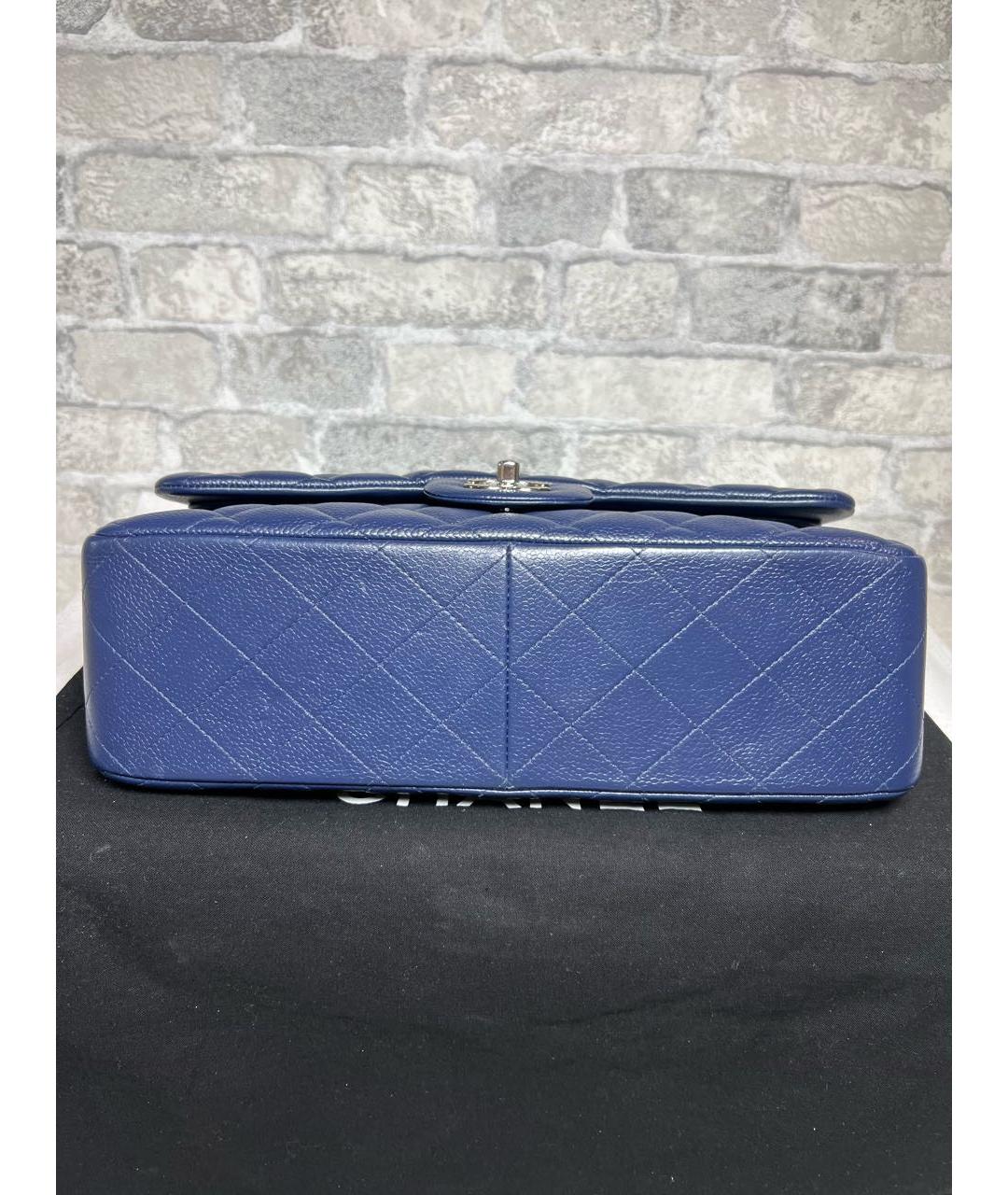 CHANEL Синяя кожаная сумка через плечо, фото 6