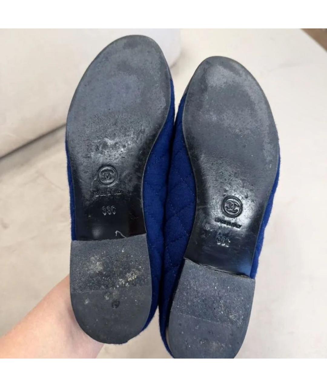 CHANEL Синие замшевые балетки, фото 4