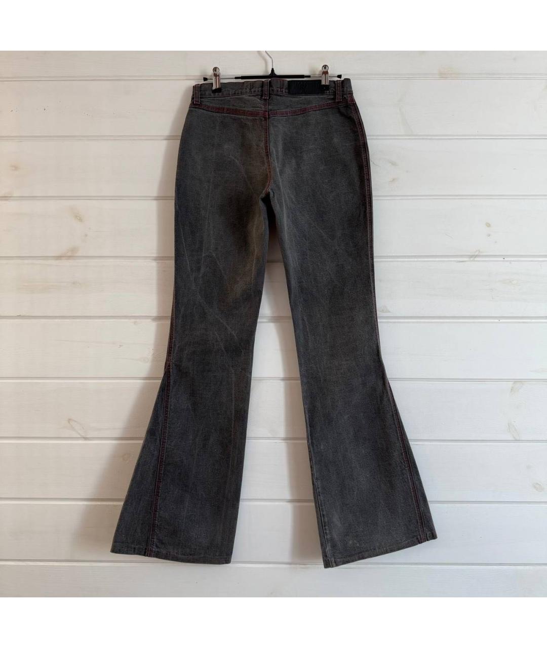 MOSCHINO JEANS Антрацитовые хлопковые джинсы клеш, фото 2