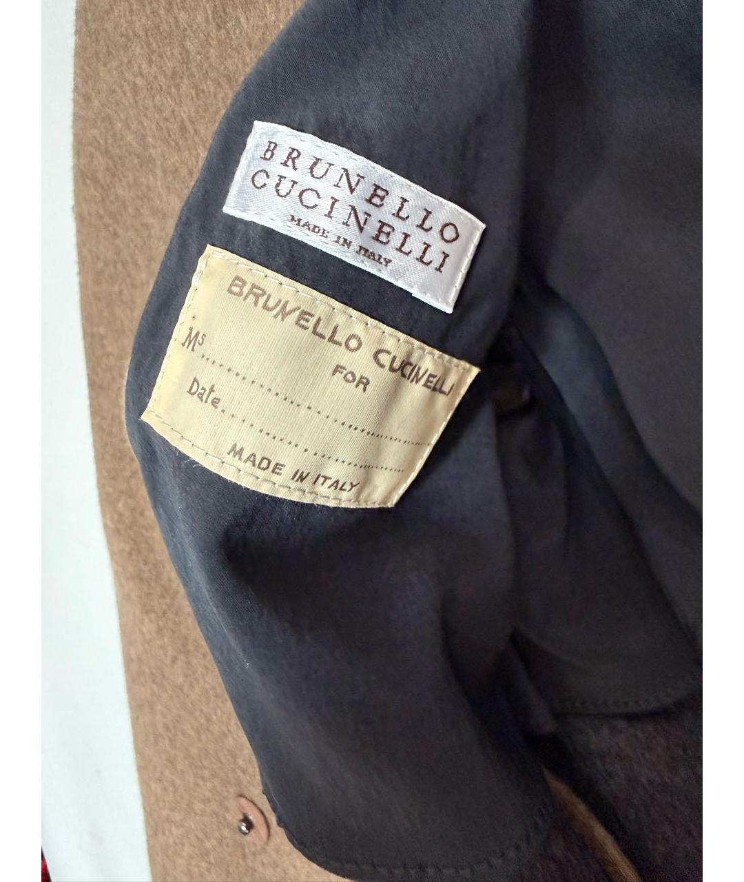 BRUNELLO CUCINELLI Коричневое шерстяное пальто, фото 5