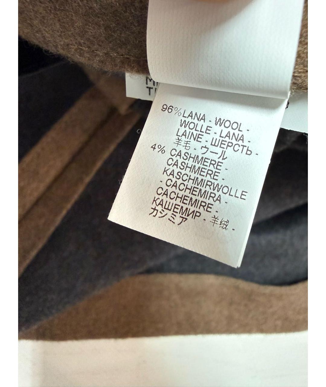 BRUNELLO CUCINELLI Коричневое шерстяное пальто, фото 8
