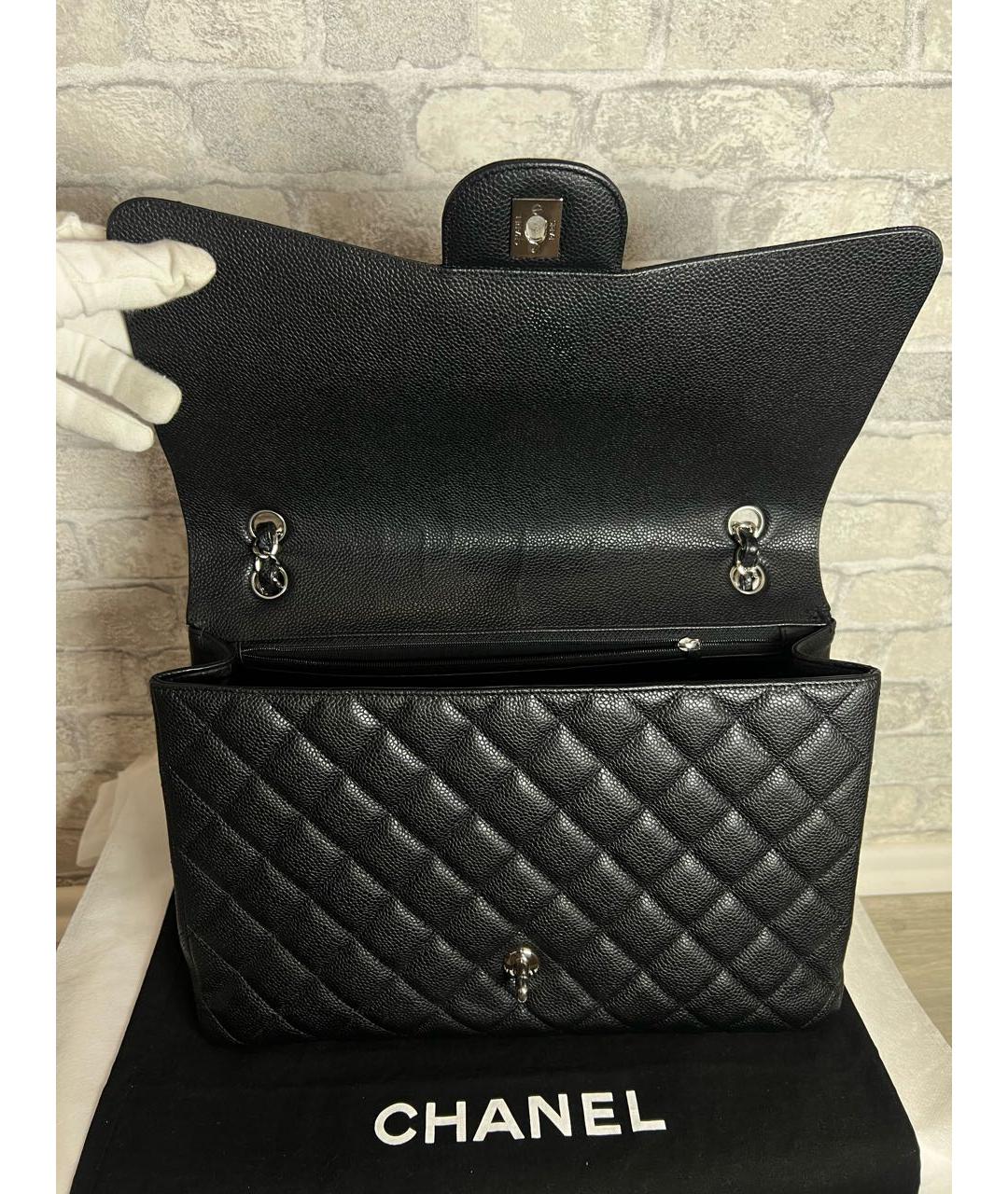 CHANEL Черная кожаная сумка через плечо, фото 7