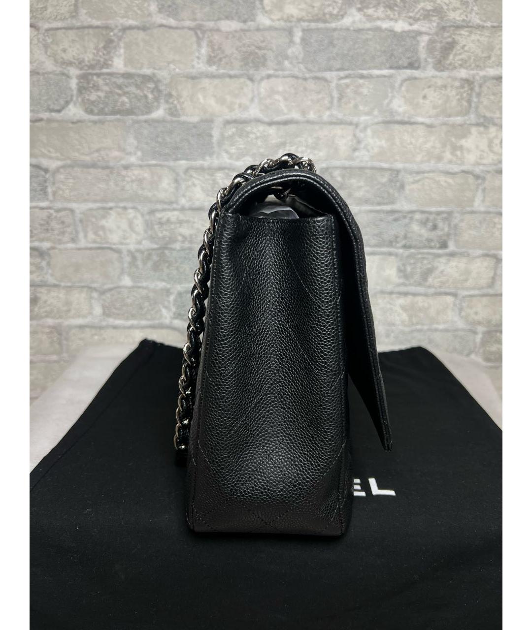 CHANEL Черная кожаная сумка через плечо, фото 5