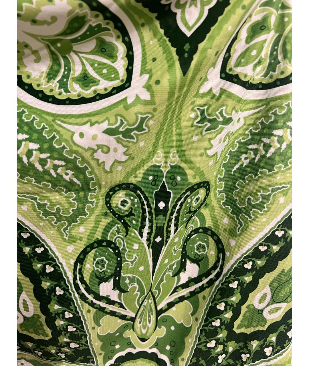 DOLCE&GABBANA Зеленая полиэстеровая юбка мини, фото 4