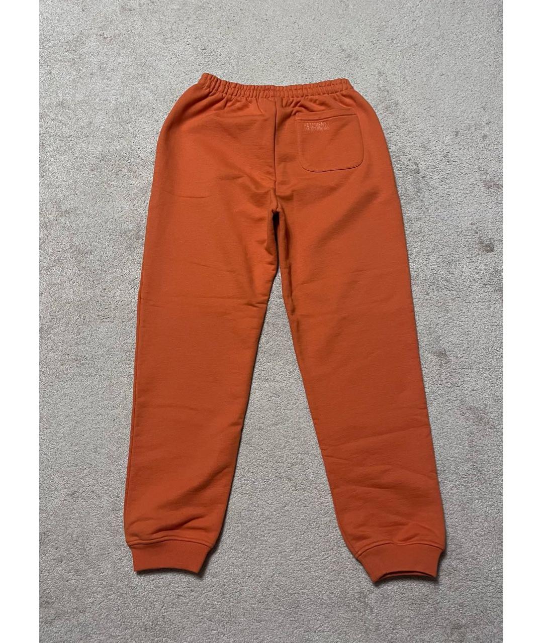 VETEMENTS Оранжевое хлопковые повседневные брюки, фото 2
