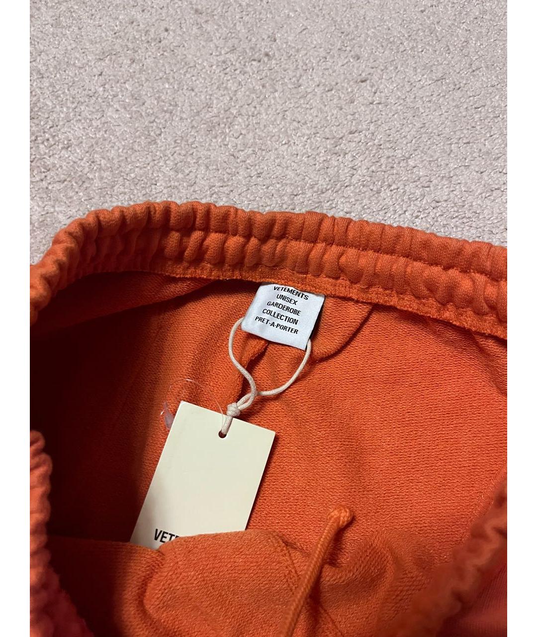 VETEMENTS Оранжевое хлопковые повседневные брюки, фото 6
