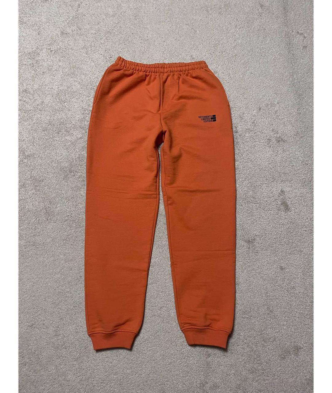 VETEMENTS Оранжевое хлопковые повседневные брюки, фото 8