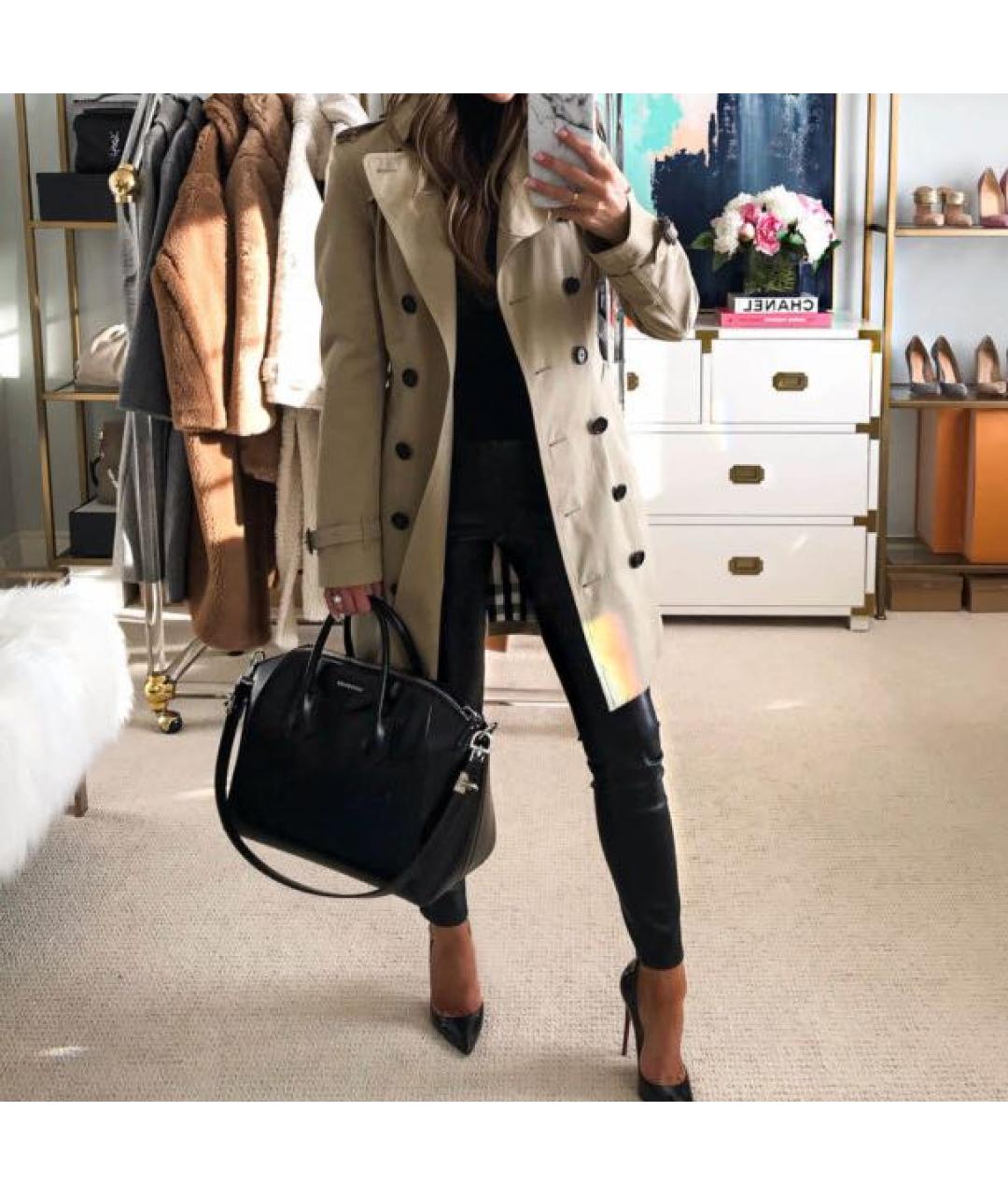 BURBERRY Бежевый хлопковый тренч/плащ, фото 5