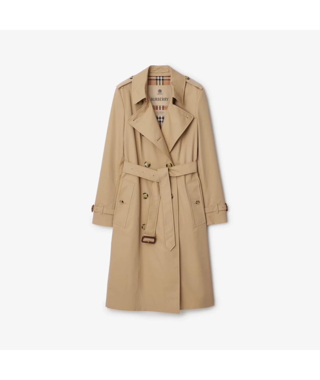 BURBERRY Бежевый хлопковый тренч/плащ, фото 6