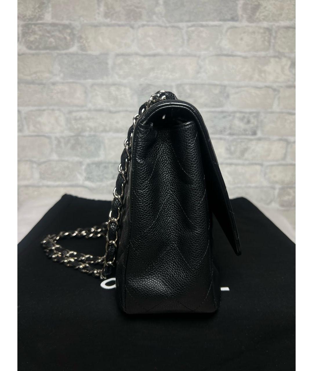 CHANEL Черная кожаная сумка через плечо, фото 5