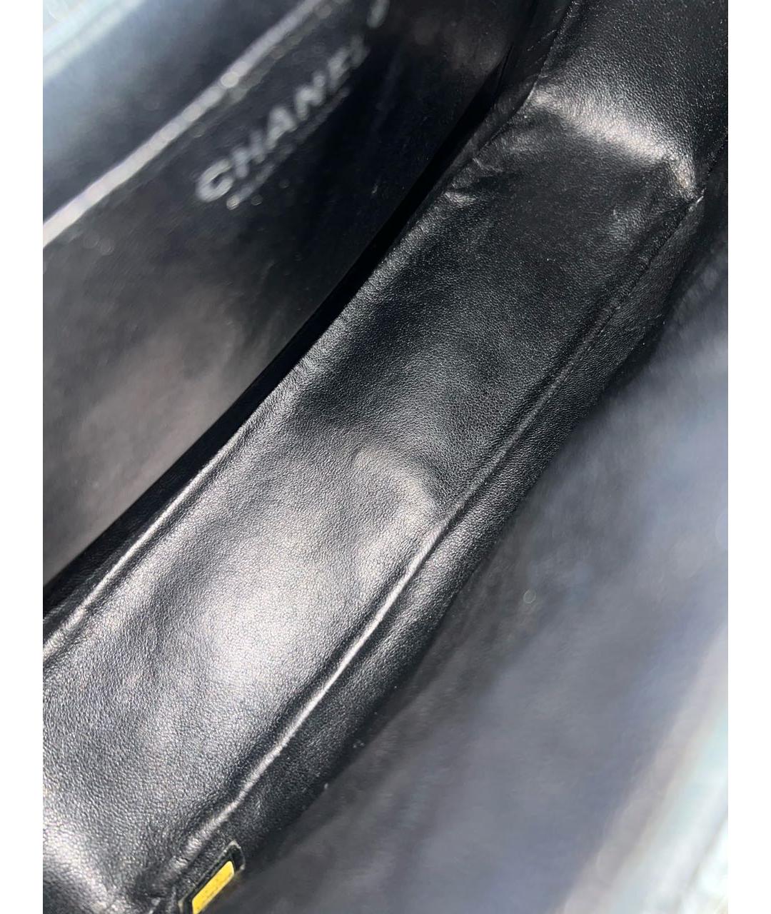 CHANEL Черная кожаная сумка через плечо, фото 8