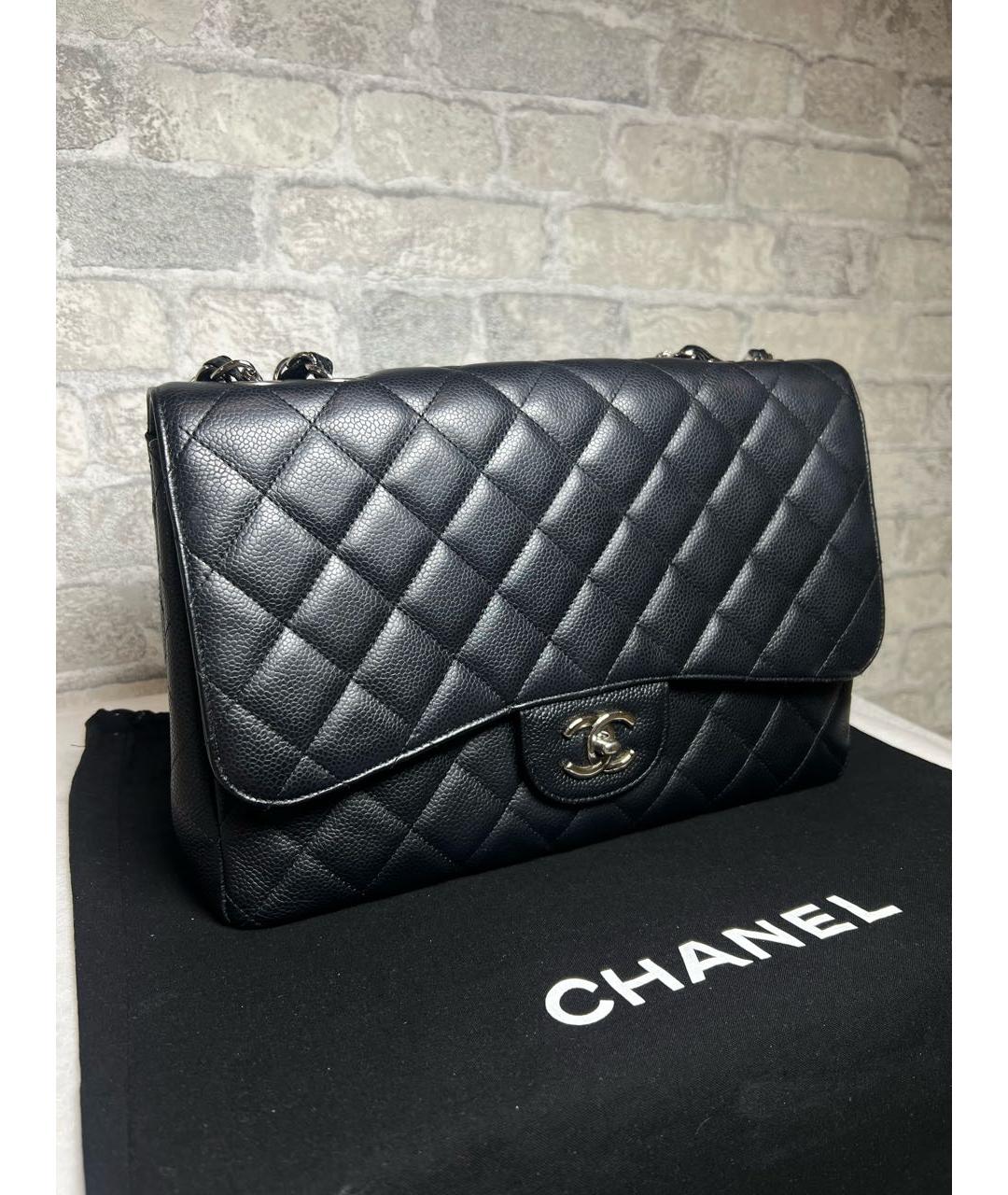 CHANEL Черная кожаная сумка через плечо, фото 2